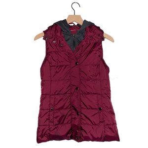 Burgundy/Maroon Hooded Vest Size S